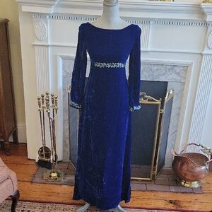 Vintage Renaissance Style Velvet Gown